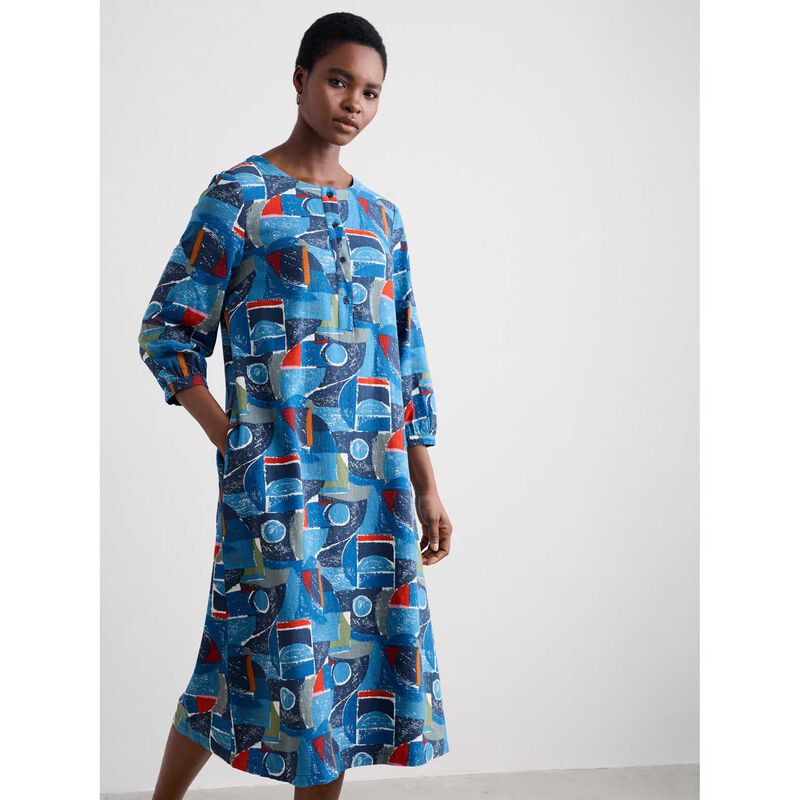 Seasalt Cornwall Sea Call Dress Penwith Abstract Squall image number 3