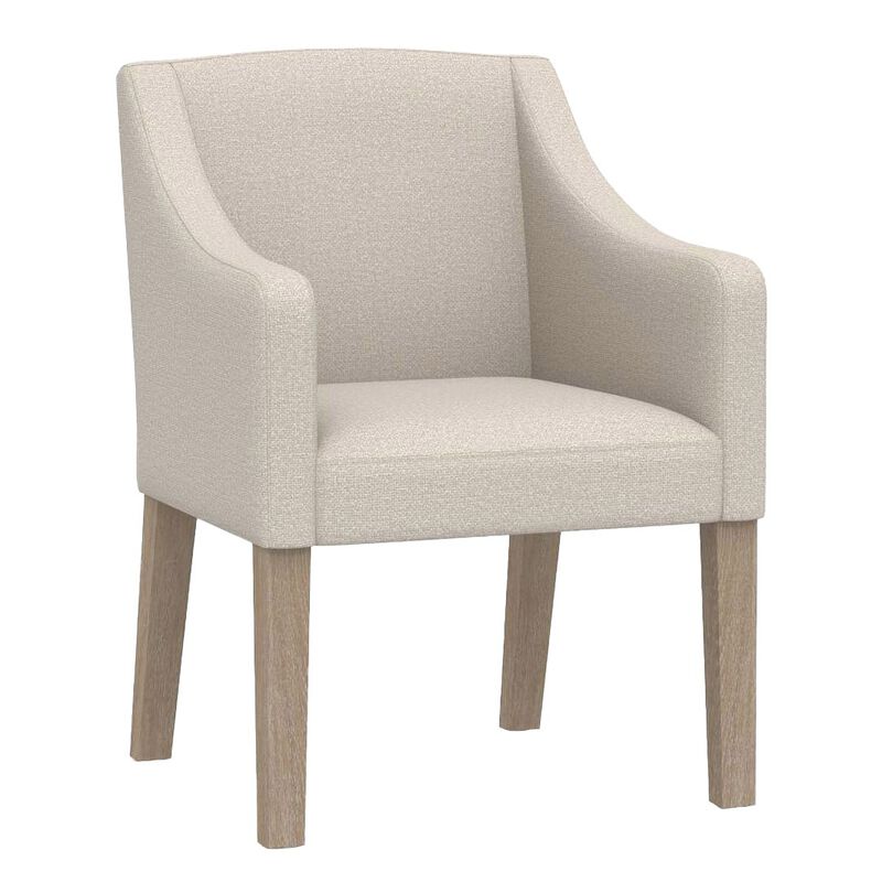 Pottery Barn Slope Upholstered Dining Chair Oatmeal image number 0