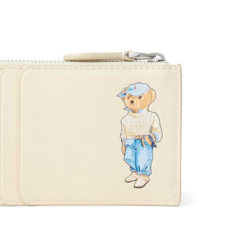 Polo Ralph Lauren Polo Bear Leather Zip Card Case image number 1