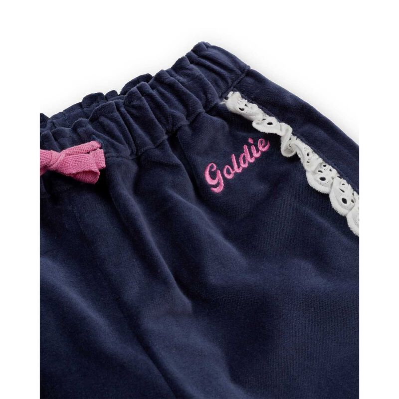 Goldie + Ace Velour Broderie Wide Leg Pant 1-2Y image number 2