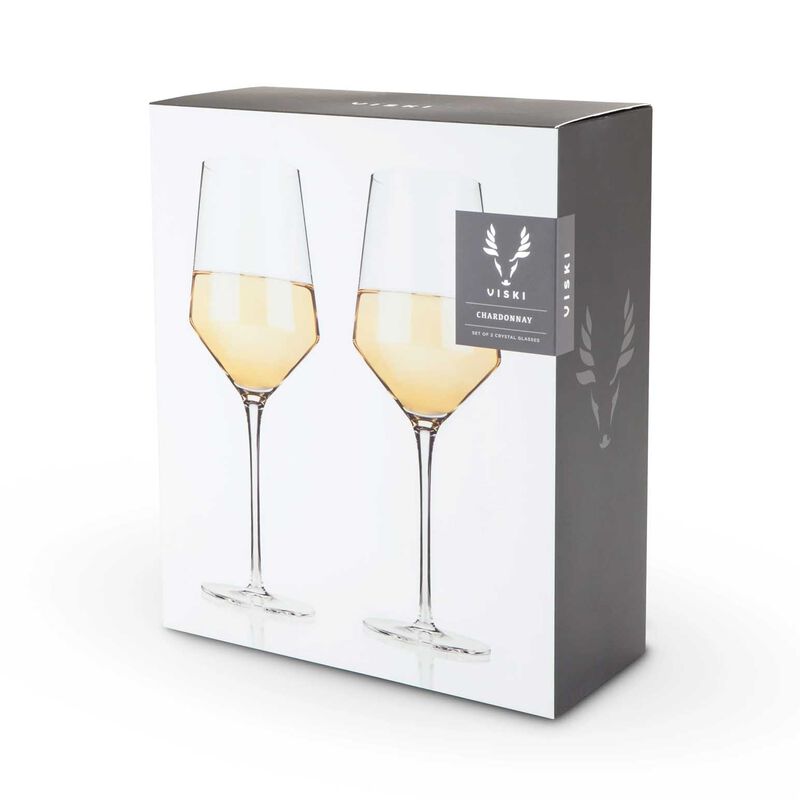 Viski Raye Crystal Chardonnay Glasses Set Of 2 image number 1
