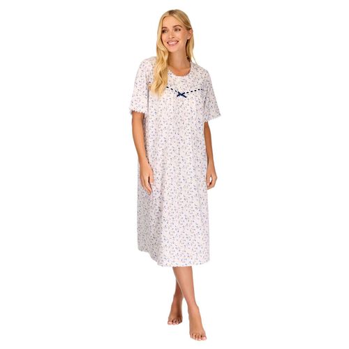 La Marquise Velvet Rose Cotton Rich Jersey Short Sleeve Nightdress