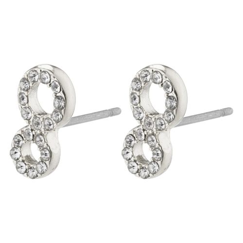Pilgrim Rogue Recycled Crystal Earrings Silver Plated