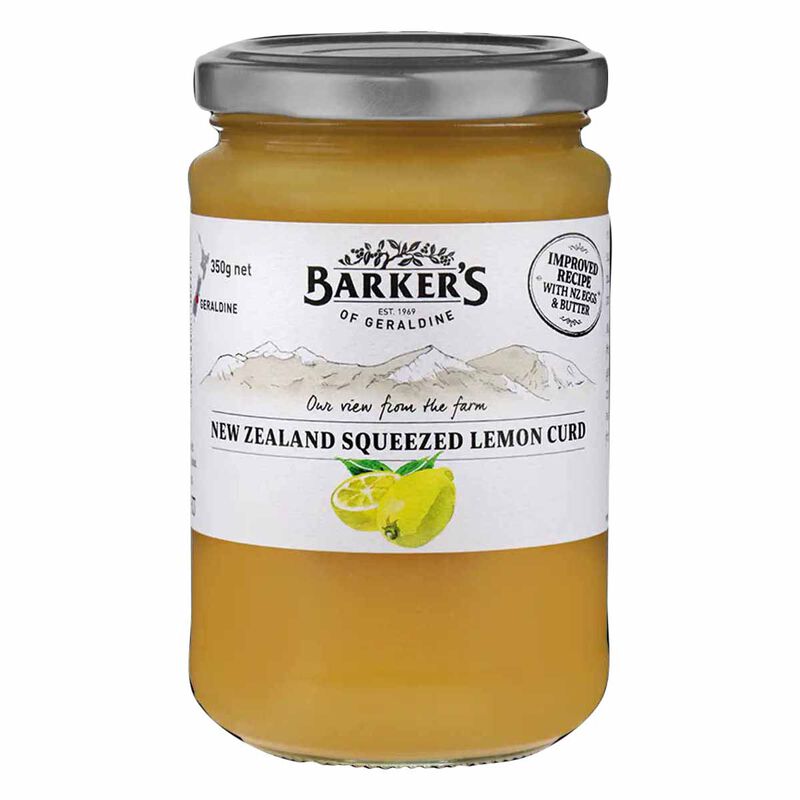 Barker's NZ Squeezed Lemon Curd 350g image number 0