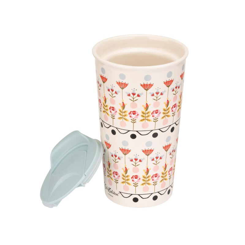 Cath Kidston Painted Table Ceramic Travel Mug 300ml image number 2