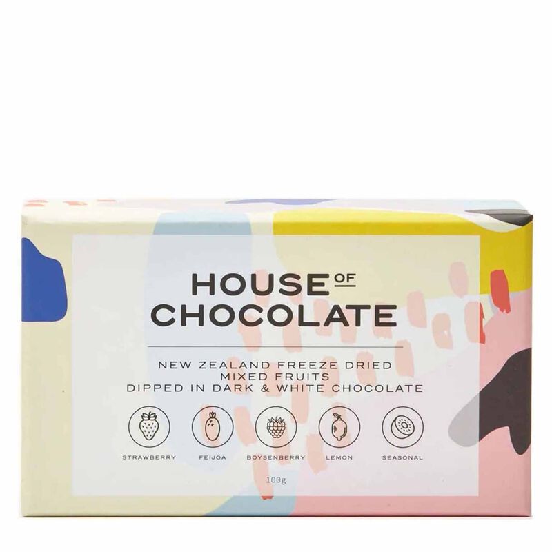 House of Chocolate Freeze Dried Fruit in Dark and White Chocolate 100g image number 0
