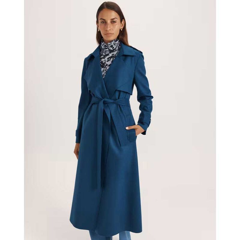 SABA Karla Wool Longline Trench image number 10