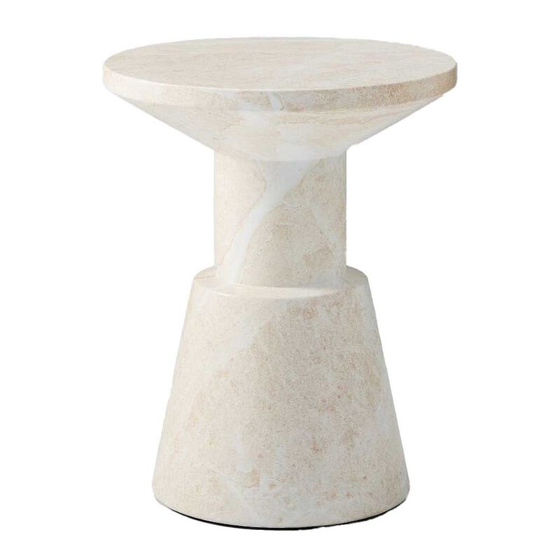 West Elm Wyatt Side Table Travertine image number 0