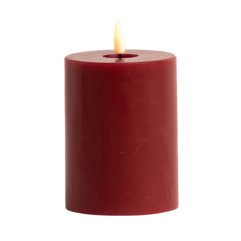 Stellar Haus Red Pillar Indoor LED Candle With Timer 15x7.5cm image number 0