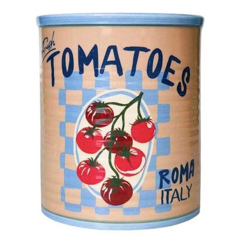 Urban Products Fresh Tomatoes Can Planter Cream, Blue 16cm image number 0