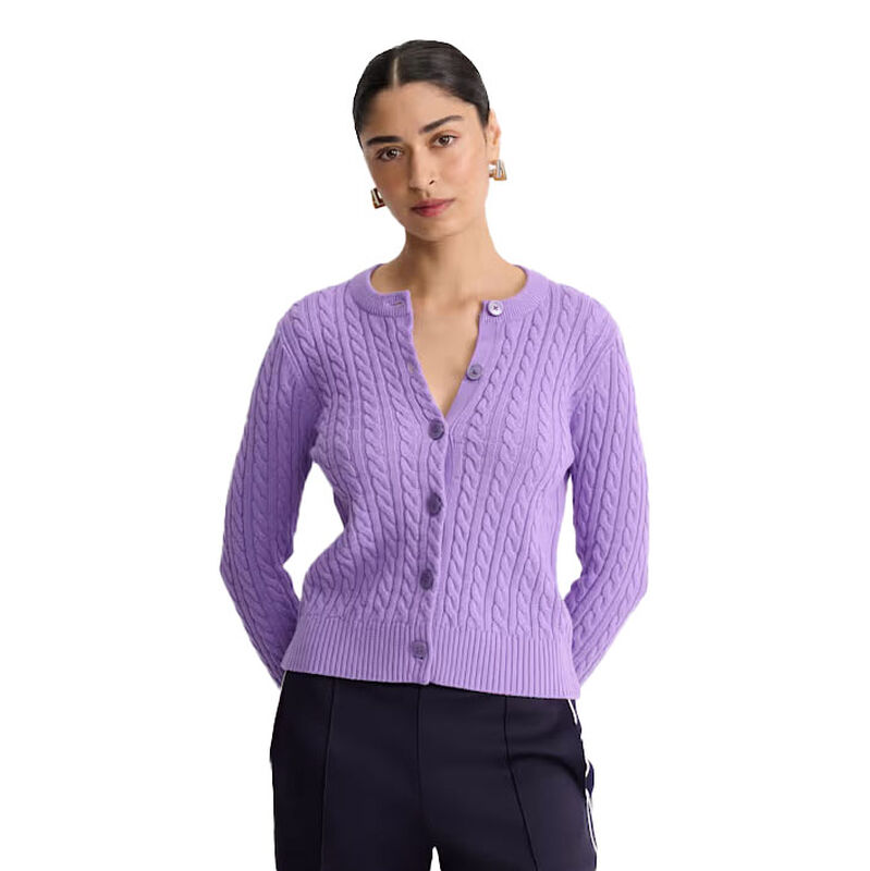Sportscraft Cable Merino Cotton Cardigan image number 11