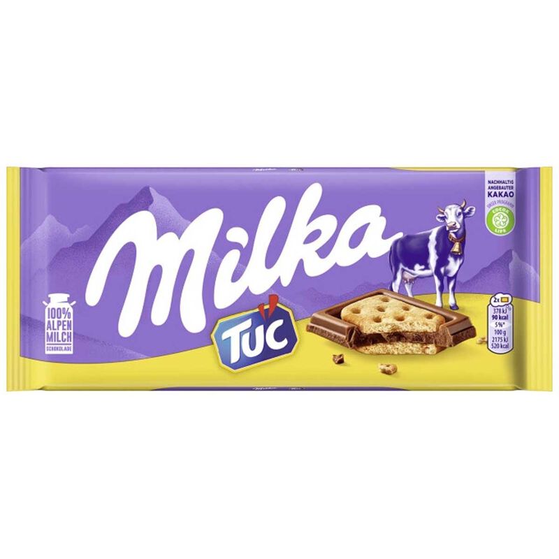 Milka X Tuc Crackers Chocolate Bar 87g image number 0