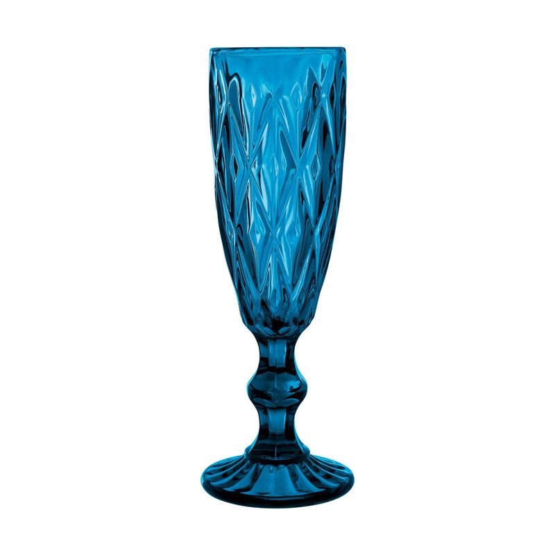 Casa Domani Deanna Champagne Flute 4Pc Blue Gift Boxed image number 2