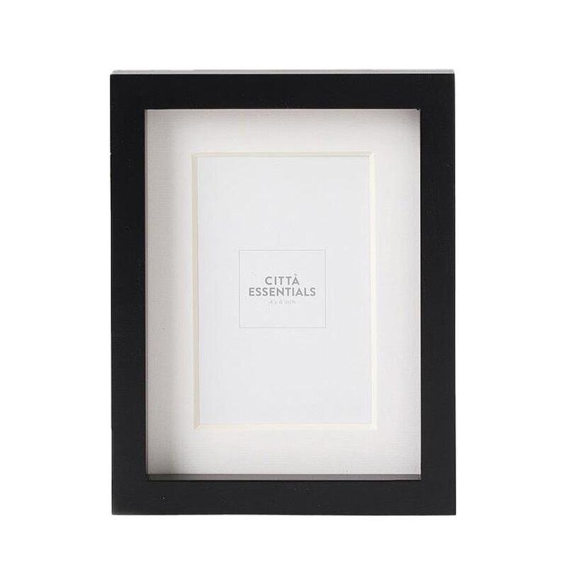 Citt&agrave; Edge Frame Black Photo 4x6 17.8x22.8cmh image number 0