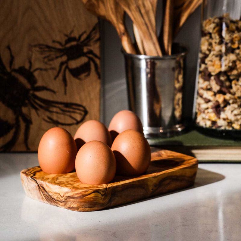 Selbrae House Olive Wood 6 Egg Cup Holder image number 2