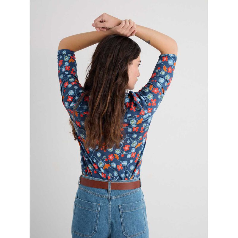 Seasalt Cornwall Wavecrest Shirt Winding Nasturtiums Squall image number 1