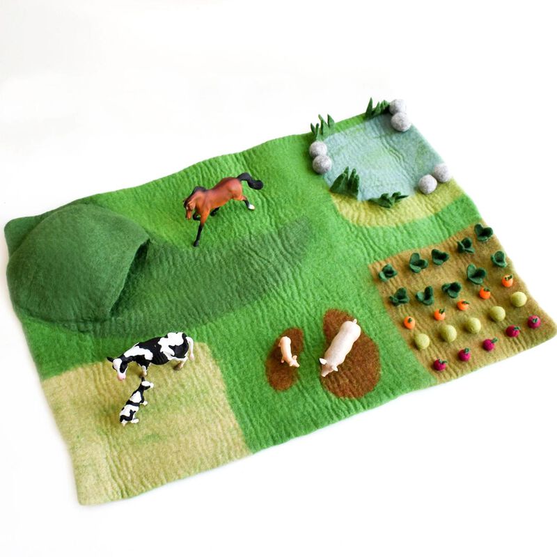 Tara Treasures Large Farm Play Mat Playscape image number 0