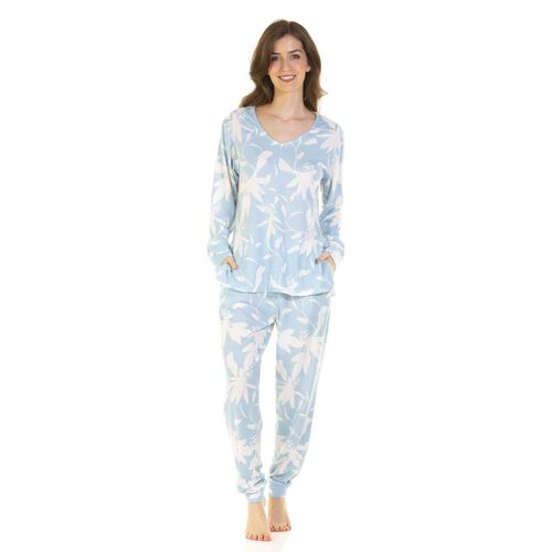 La Marquise Floral Deluxe Long Sleeve V-Neck Pyjama