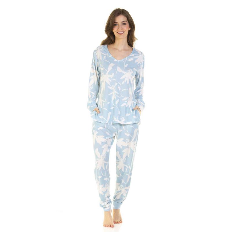 La Marquise Floral Deluxe Long Sleeve V-Neck Pyjama image number 0