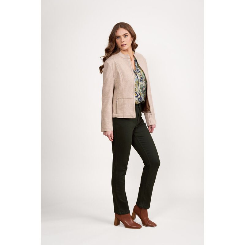 Vassalli Long Sleeve Lined Zip Up Jacket With Front Zip Detailing image number 2