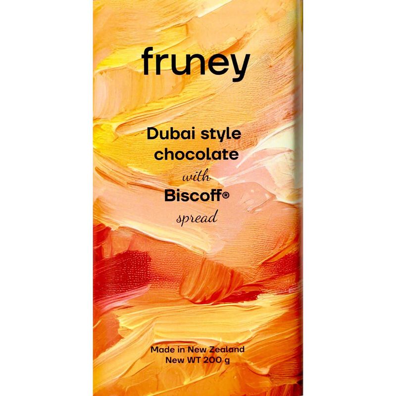 fruney Dubai Style Chocolate Biscoff Bar 200g image number 0