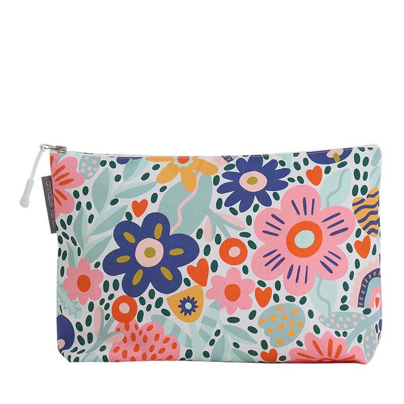 Annabel Trends Cotton Cosmetic Bag Large - Garden Love image number 0