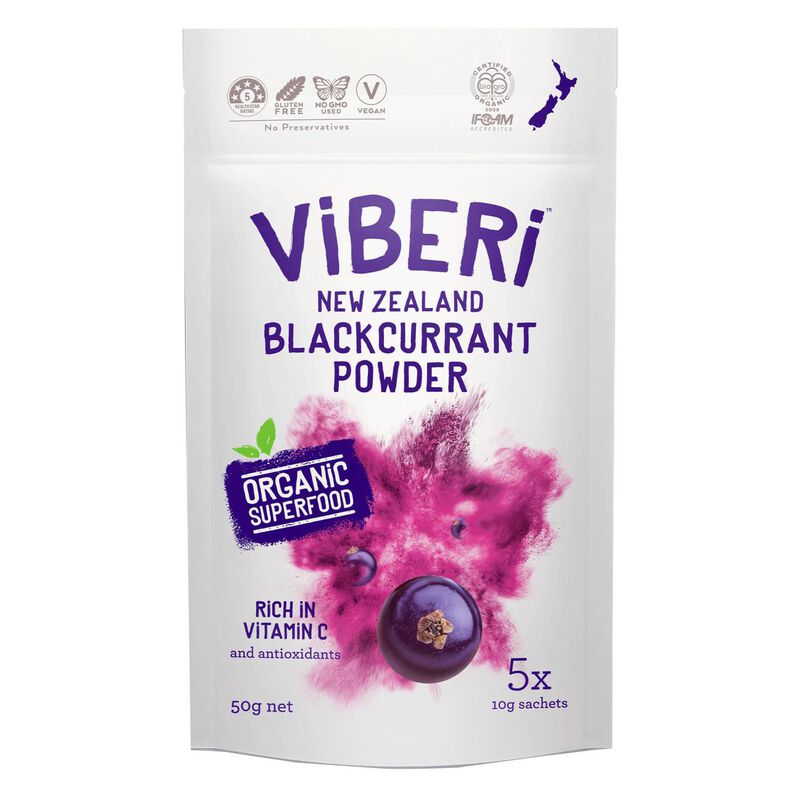 Viberi Organic Blackcurrant Powder 50g image number 0