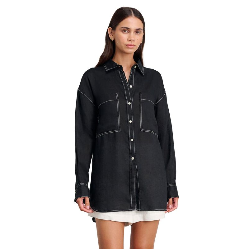 JAG Cindy Linen Oversized Shirt image number 4