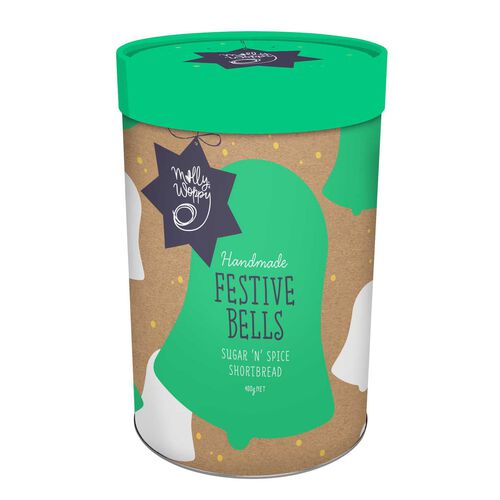 Molly Woppy Festive Bells Sugar 'N' Spice Shortbread 400g