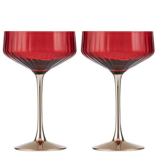 Tempa Valentina Berry 2pk Coupe Glass