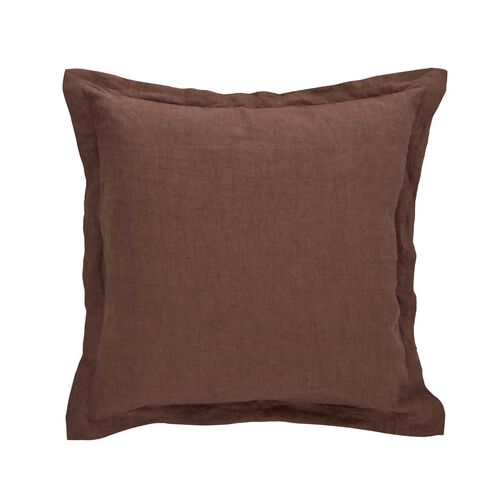 Amalfi Cove Linen Cushion BOM - Chocolate