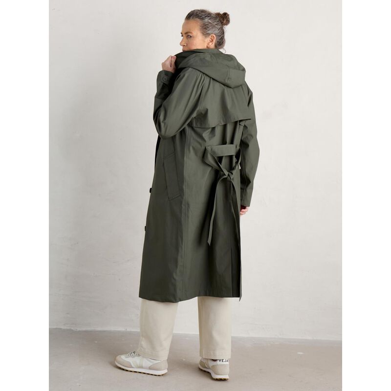 Seasalt Cornwall Penweathers Trench Coat Light Nori image number 1