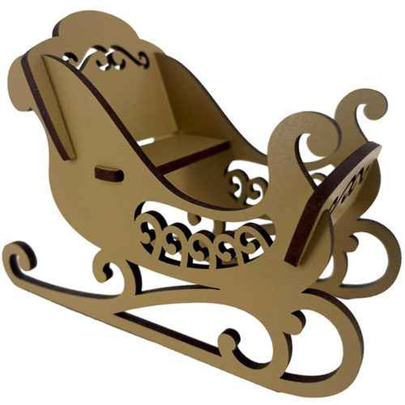 Abstract Designs Flatpack Sleigh Gold image number 0