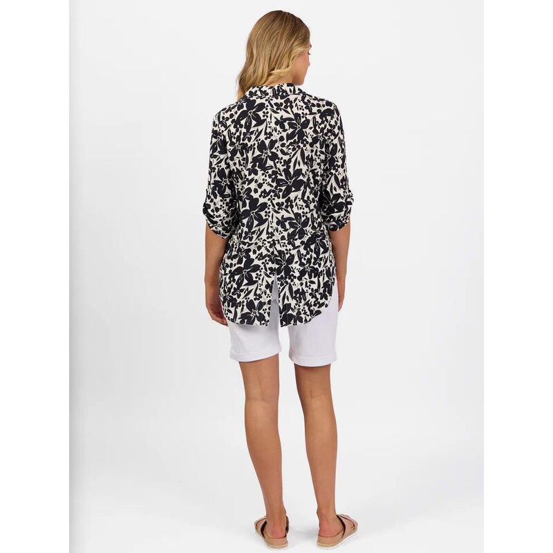 Vassalli Open Placket Shirt With Tab Sleeve image number 5