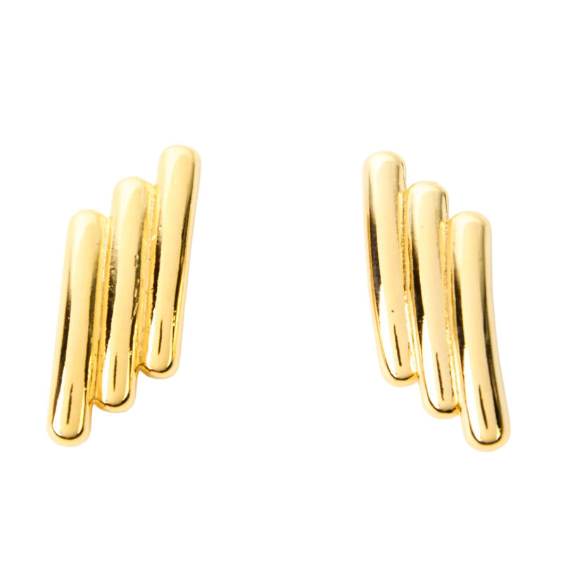Stella + Gemma Earring Gold Solid Bars image number 0