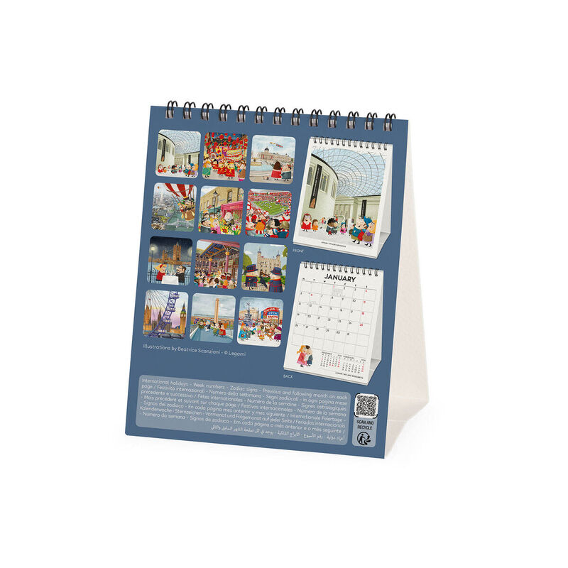 Legami London 2026 Desk Calendar 12x14.5cm image number 3