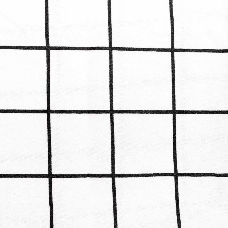 Bambury Grid Black Flannelette Quilt Cover Set image number 1