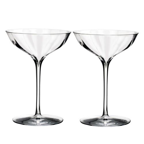 Waterford Elegance Optic Belle Coupe Pair 6.7oz