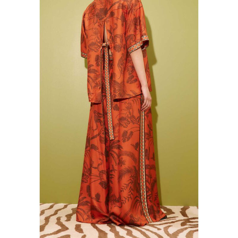 AL&Eacute;MAIS Monkey Dance Silk Palazzo Pant image number 1