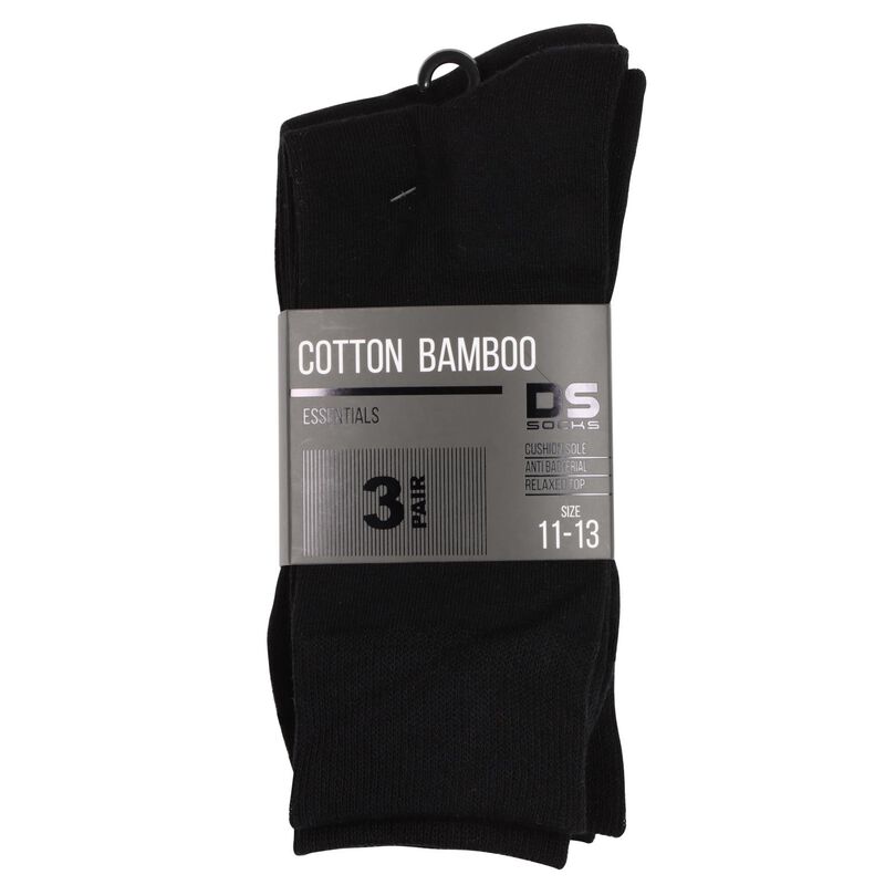 DS Mens Cotton Bamboo Socks 3 Pack image number 0