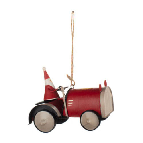 Shoeless Joe Red Tractor With Santa