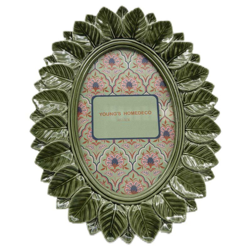 Urban Products Oval Leaf Frame Green 4x6 image number 0