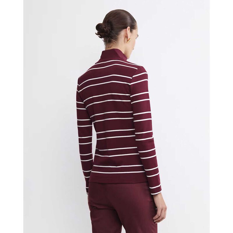 Sportscraft Lucy Stripe Zip Funnel Neck image number 1