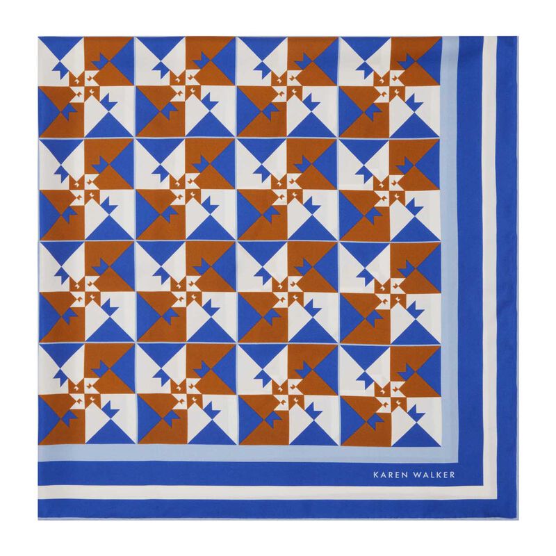 Karen Walker Monogram Tiles Classic Silk Scarf image number 2