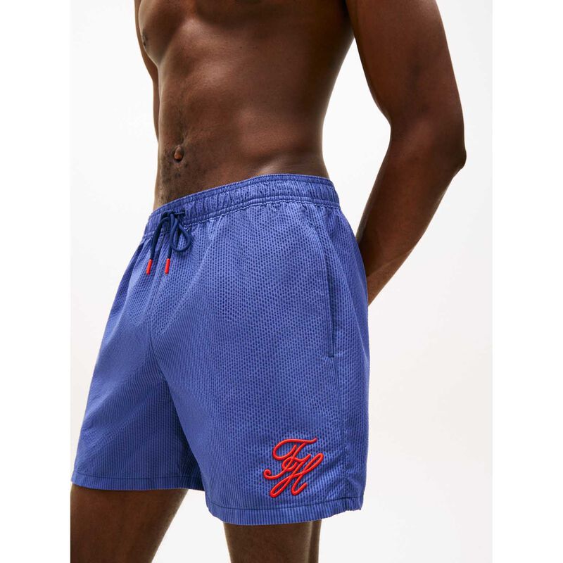 Tommy Hilfiger Ithaca Stripe Mid Length Swim Shorts image number 2