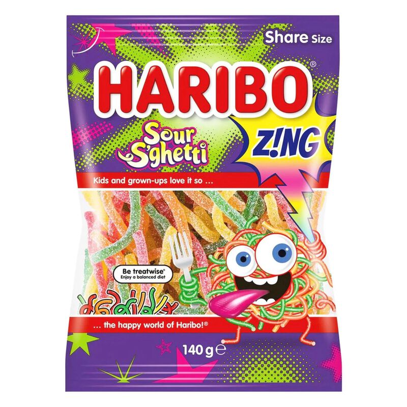 Haribo Sour S'ghetti 140g image number 0
