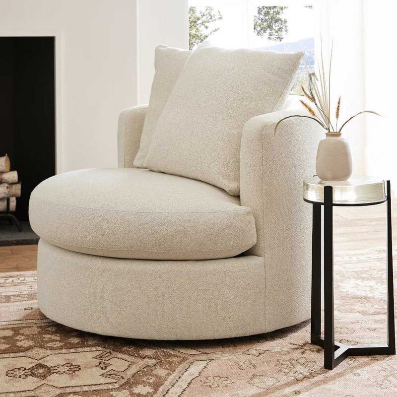 Pottery Barn Balboa Swivel Armchair image number 1