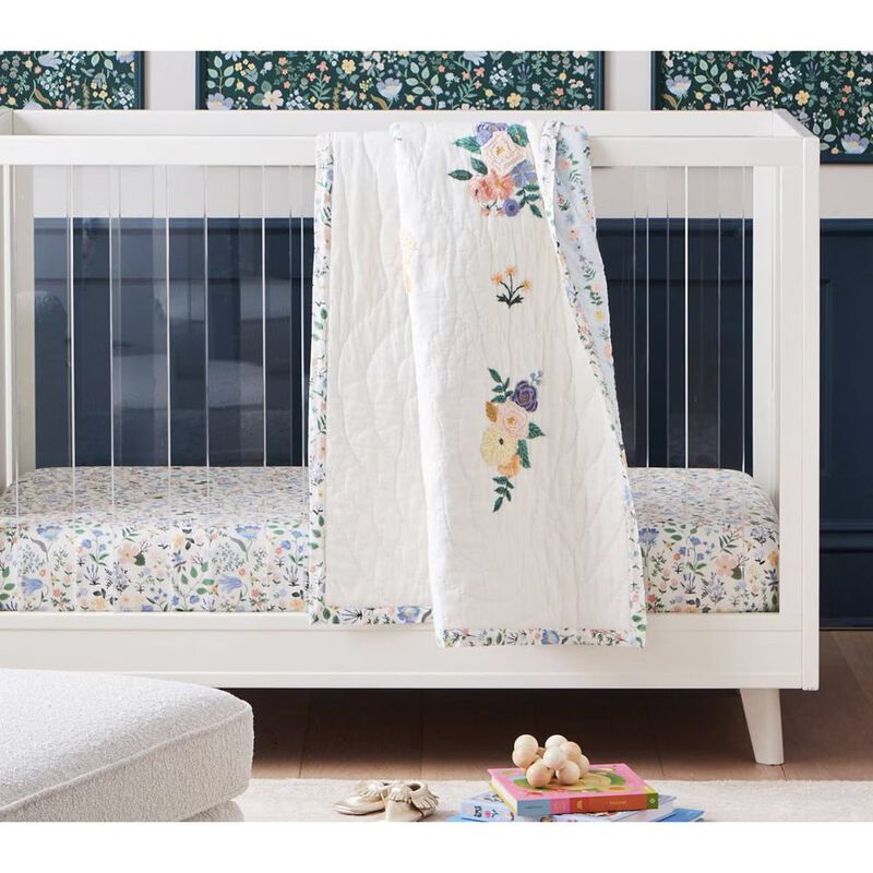 Pottery Barn Kids Rifle Paper Co. Garden Party Forest Baby Comforter image number 0