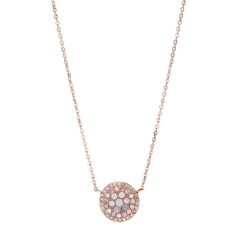 Fossil Mosaic Stainless Steel Necklace image number 0