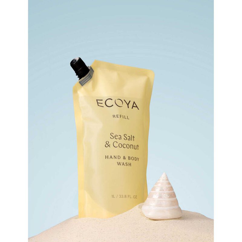 ECOYA Sea Salt & Coconut Hand & Body Wash Refill 1L image number 1